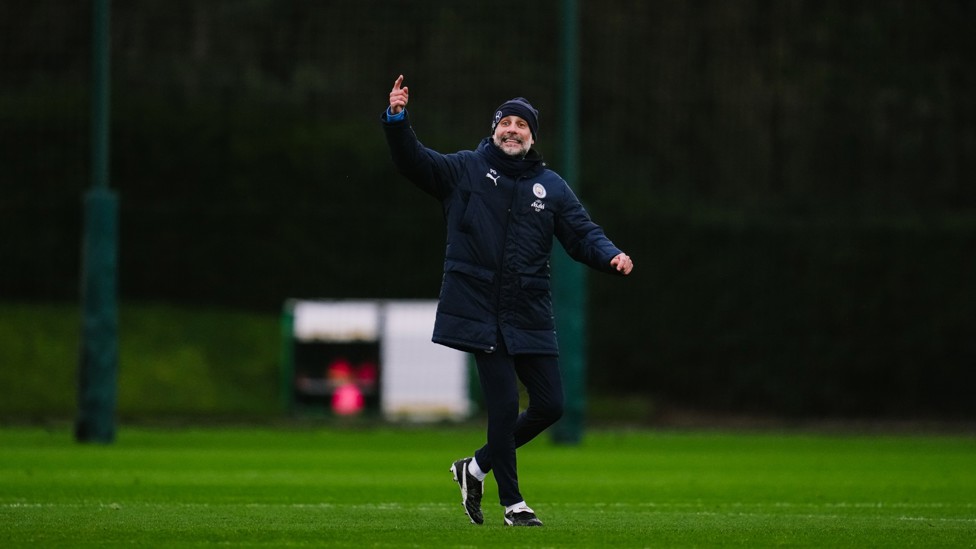 PEP TALK : The boss dishes out some instructions