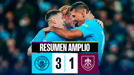 City 3-1 Burnley: Resumen amplio