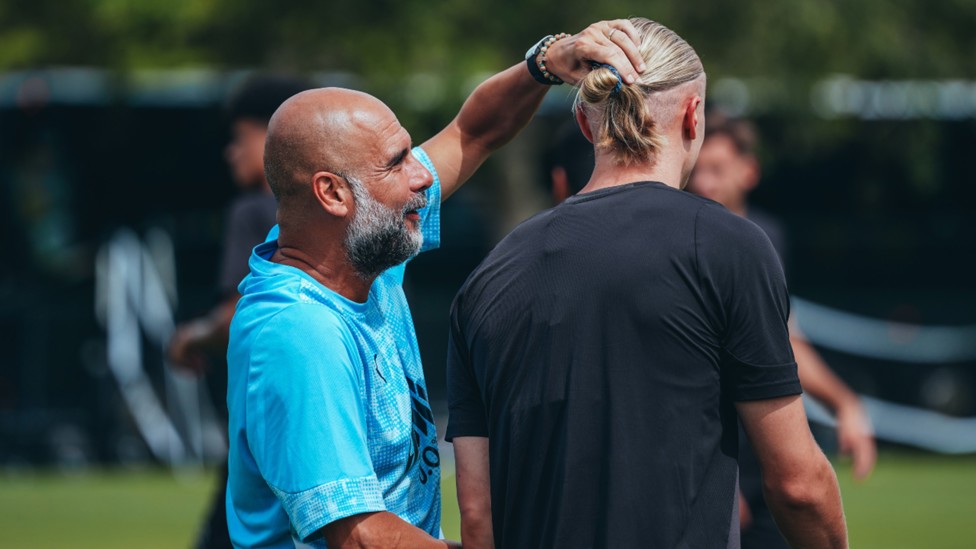 HAIR WE GO: Pep runs the rule over Erling's hairstyle!