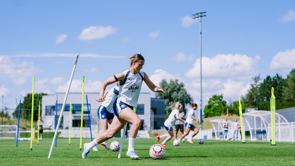 MAX CONCENTRATION: Kerstin Casparij drives forward 