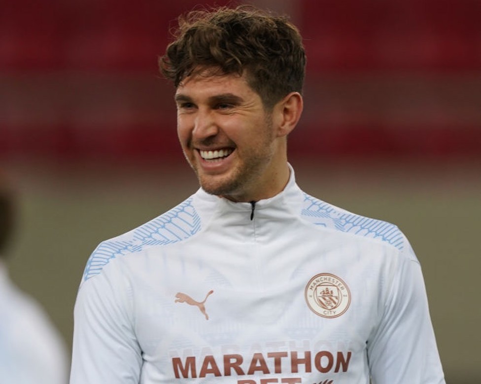 SMILEY STONES : All smiles for our centre-back as he's named in the starting line-up.