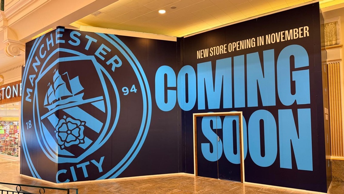 Manchester City unveils new Trafford Centre store
