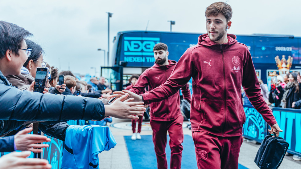 NEW BOY NICO : Arrives for his home debut.