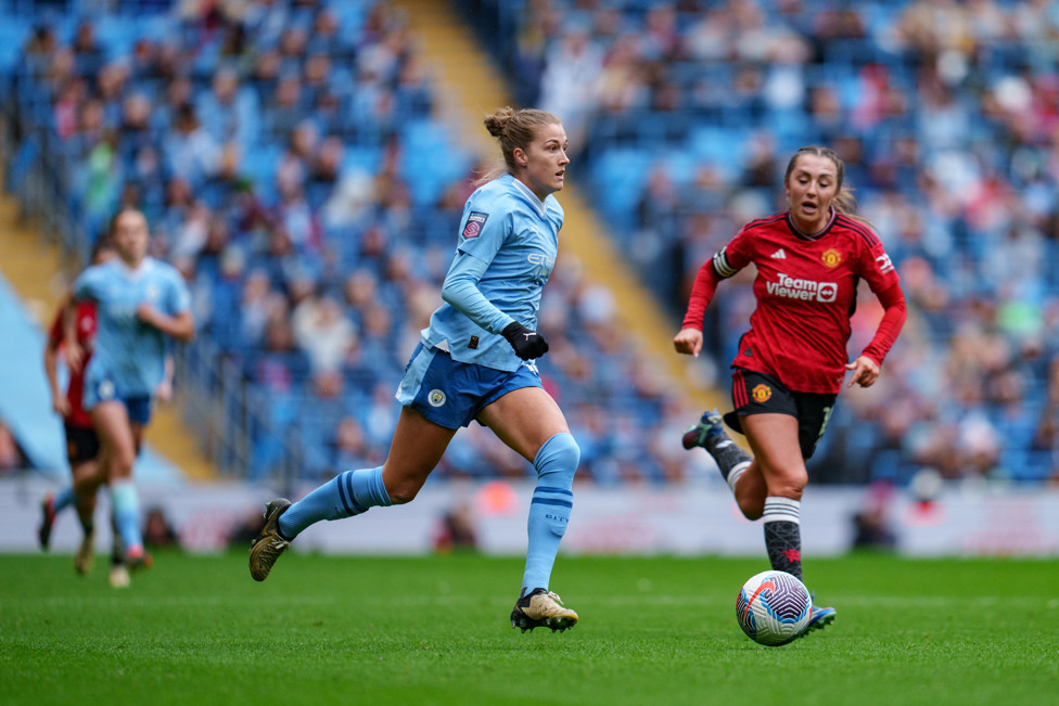 DERBY DELIGHT : Another appearance against Manchester United as City claim bragging rights at the Etihad in March 2024