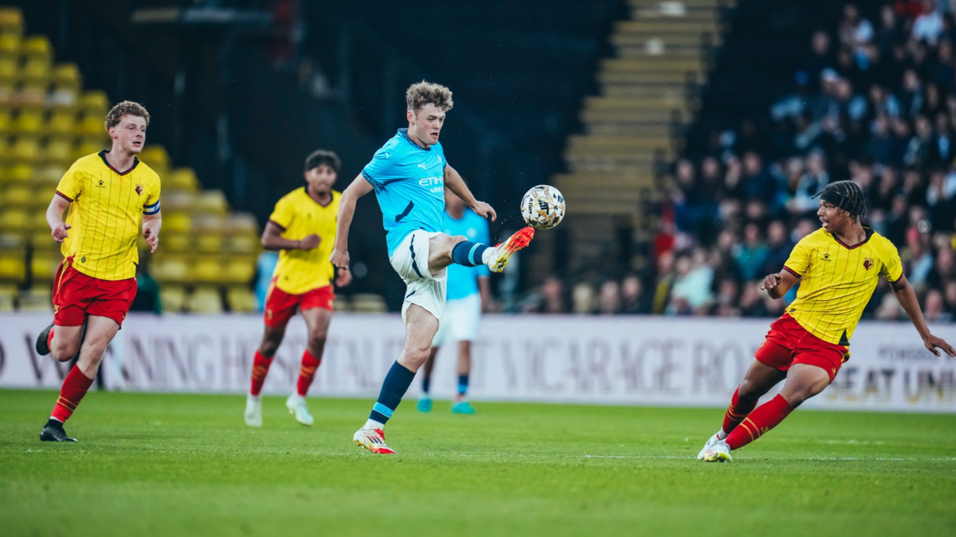 GOALSCORER : Matty Warhurst working hard.