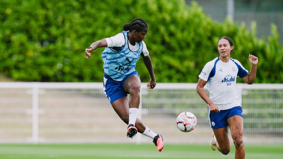 ON THE BALL : Bunny Shaw brings the ball under her spell