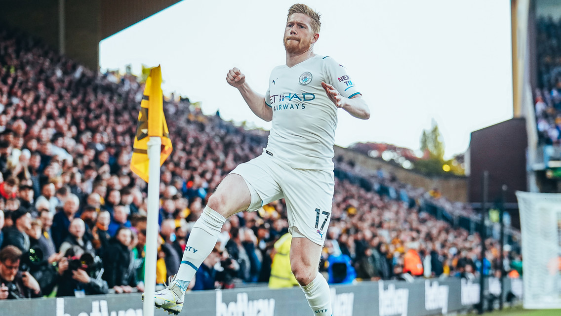 KING KEV: Celebrating the opener!