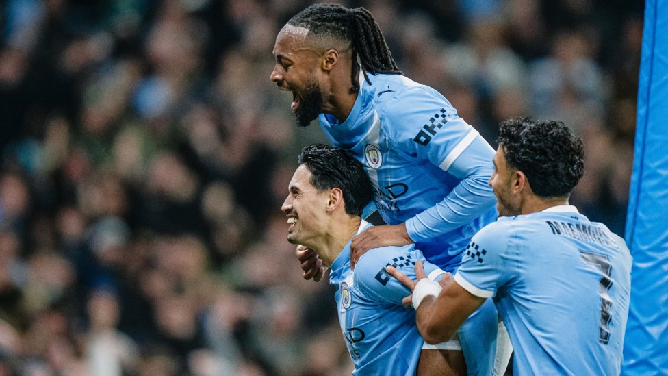 TERRIFIC TIJJANI : Feels the love after scoring our third.