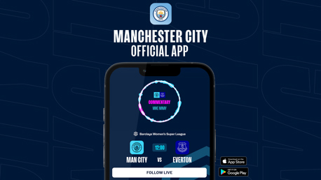 How to follow City v Everton on our official app 