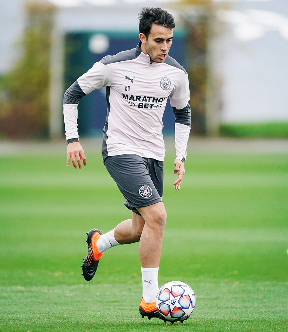ON THE BALL: Eric Garcia goes through his paces 