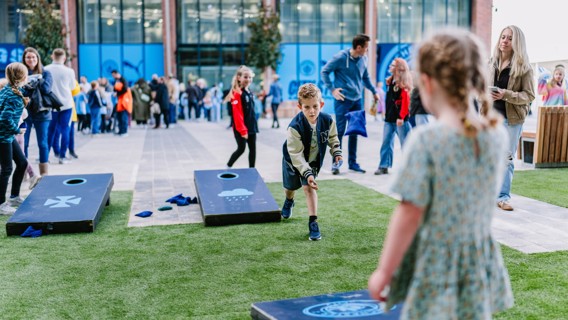 Gallery: Medlock Square Fanzone debuts at Arsenal Etihad clash
