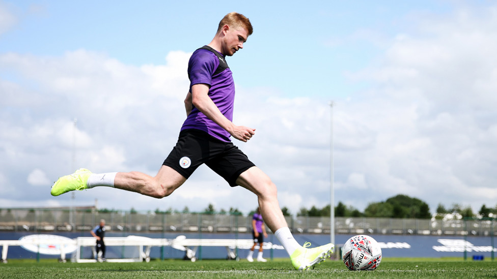 STRIKE : Kevin De Bruyne takes aim.