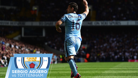 Sergio Agüero contra el Tottenham