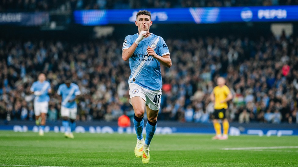FANTASTIC FODEN : Celebrates the opener!