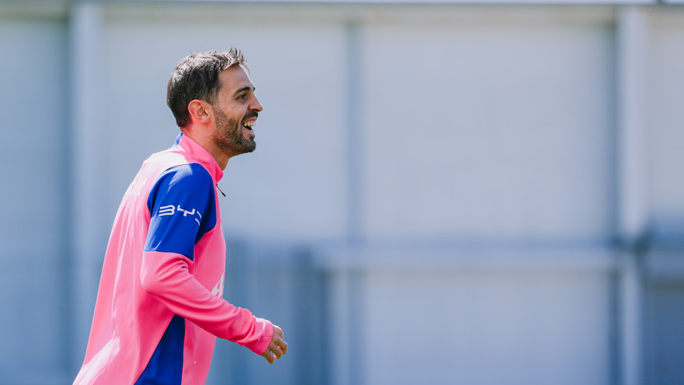 SKIPPER  : Bernardo Silva watches on. 