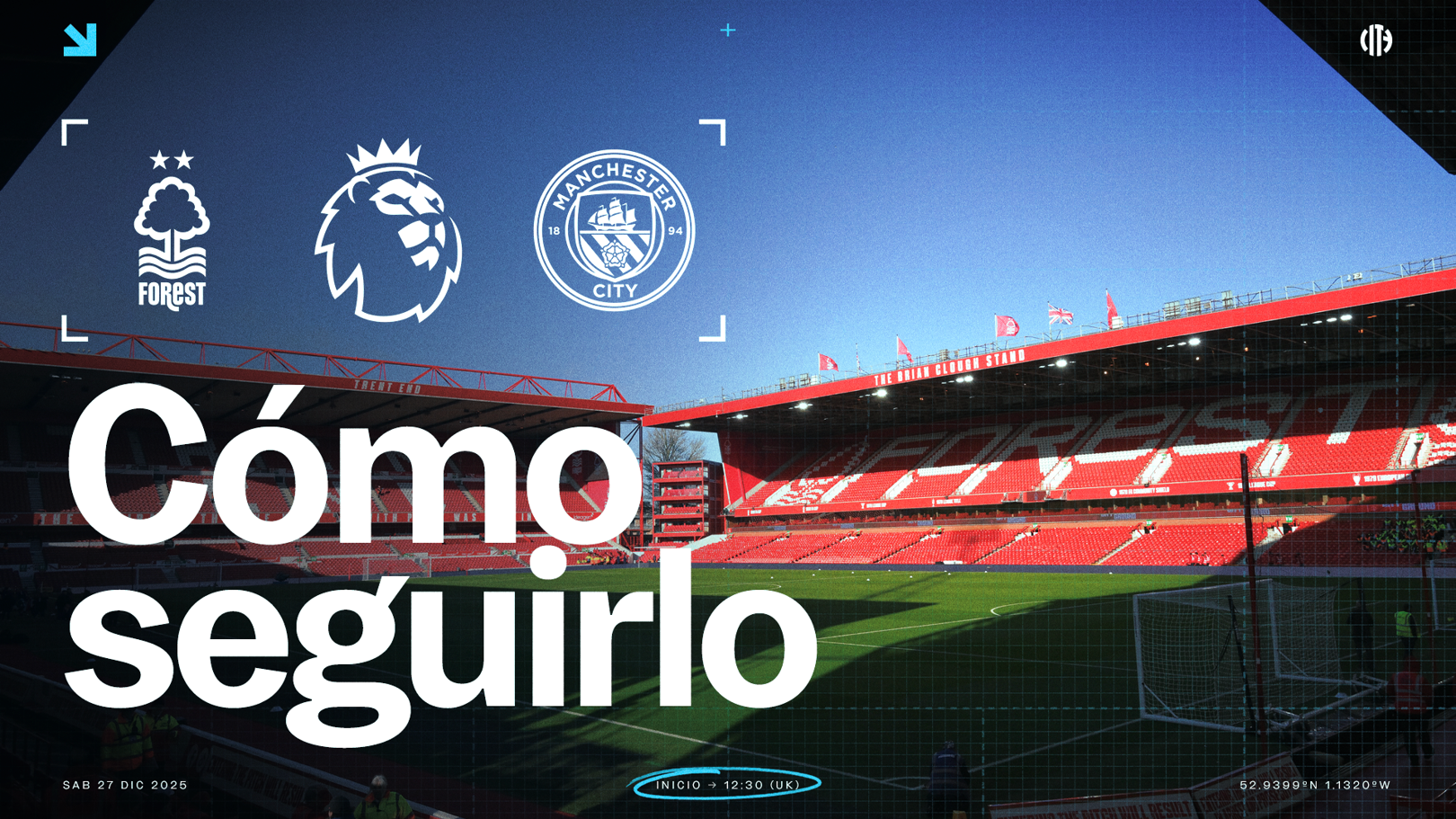 Forest v City: horarios y TV
