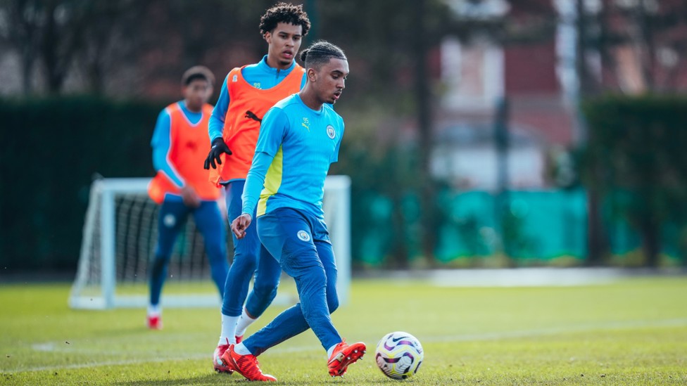 COMPOSED : Lakyle Samuel un-phased by Emilio Lawrence's presence.