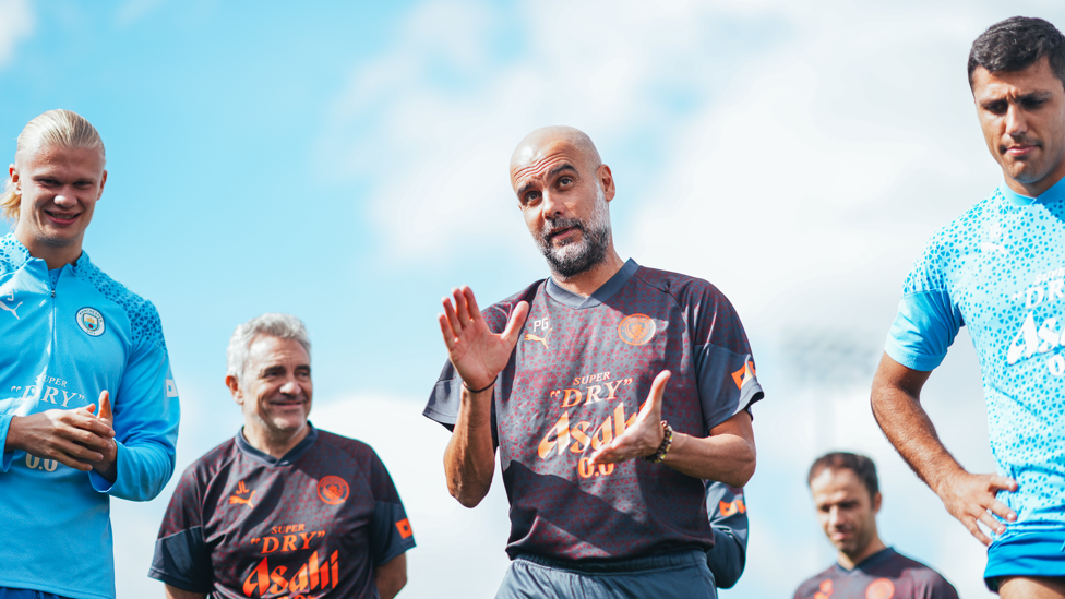 GOOD TO BE BACK : Pep gets ready for West Ham