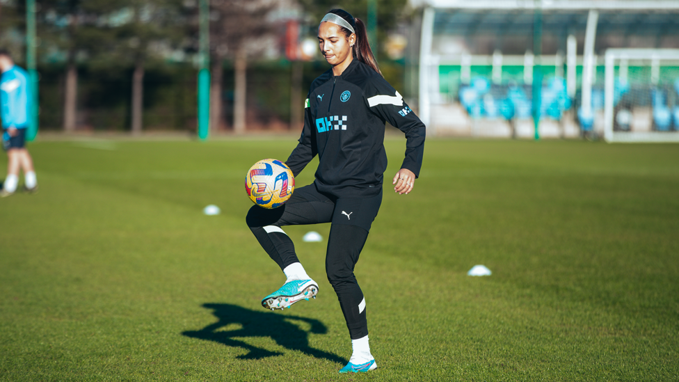 SKILLS SETS: Deyna Castellanos shows her terrific close control.