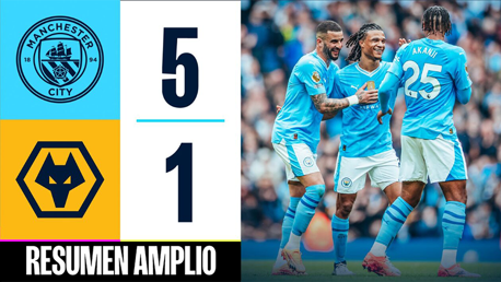 City 5-1 Wolves: resumen amplio