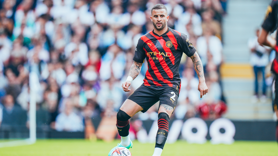 WALK ON : Kyle gets up the right flank after the hosts level through Carlos Vinicius.