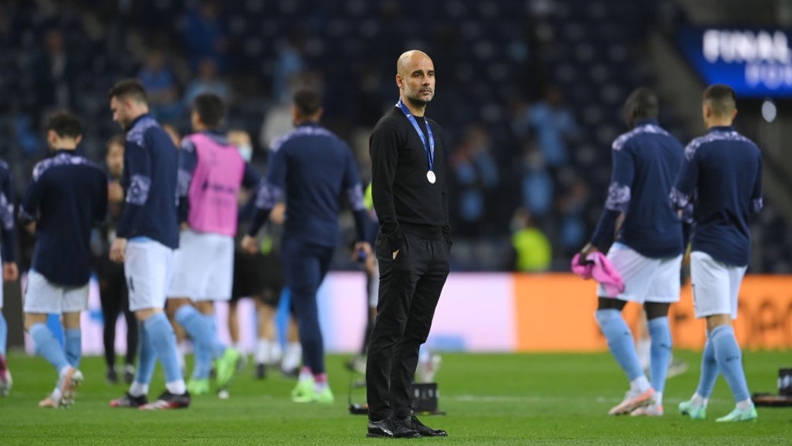 NOT TO BE: The boss looks on as Chelsea celebrate.