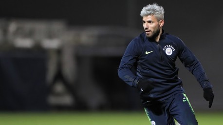 KUN ON THE BALL: Sergio in action