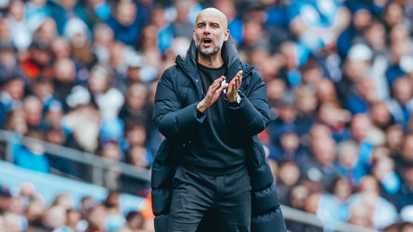 THE BOSS: Providing encouragement from the touchline.