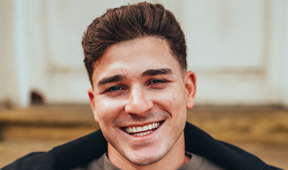 BE HERE NOW: A happy Alvarez - no doubt with thoughts of a summer break in mind!