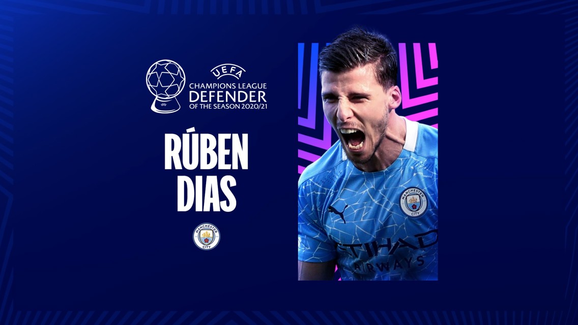 Dias named UEFA Champions League Defender of the Season