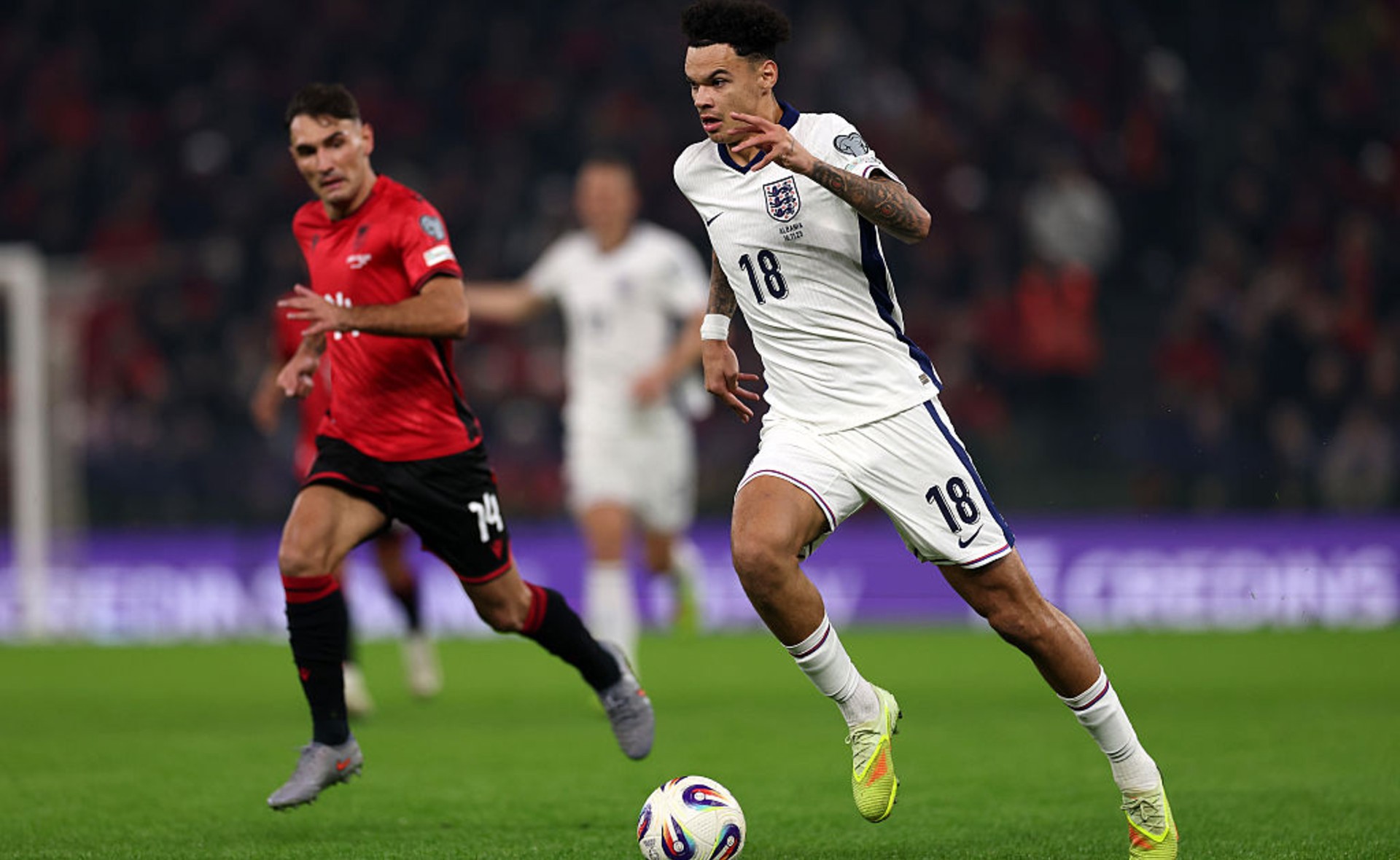 LION HEART: Nico O'Reilly takes the fight to Albania.