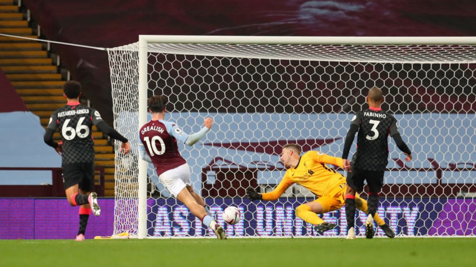 TUJUH LUAR BIASA: Jack mencetak dua gol dan dua assists saat Villa mengalahkan juara bertahan Liverpool 7-2 pada Oktober 2020