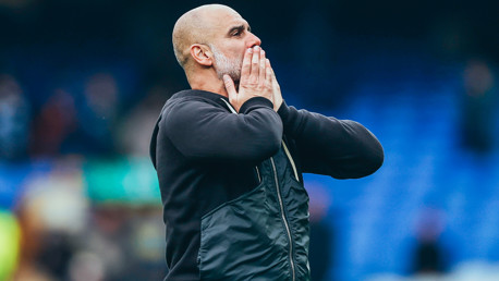 THE BOSS: Applauds the travelling fans.
