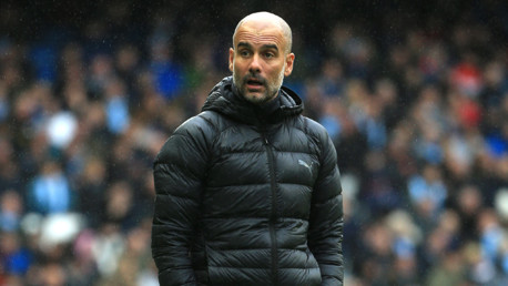 THE BOSS: Pep Guardiola surveys the scene