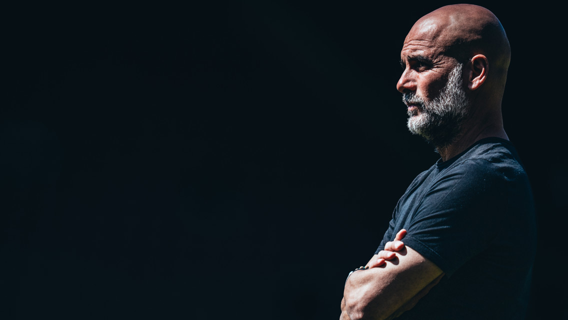 THE BOSS: On the touchline.
