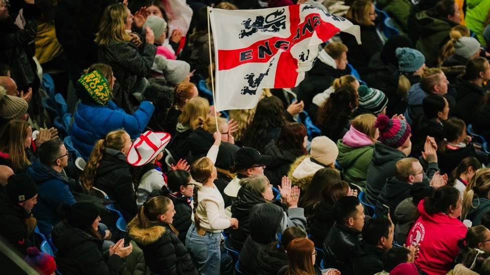 LOUD AND PROUD : England fans in full voice.