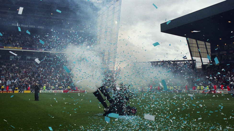 TICKET TAPE TIME: The post match celebrations get underway
