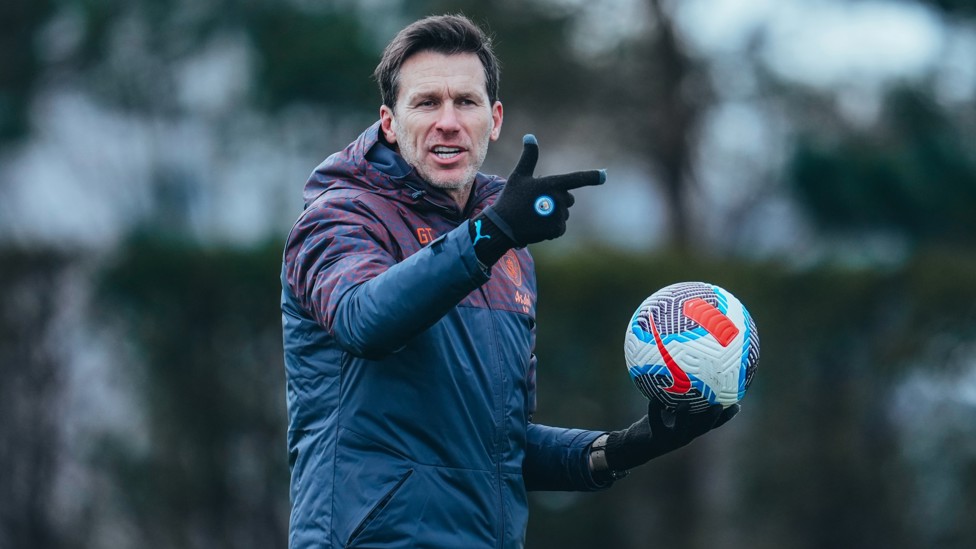 THE BOSS : Gareth Taylor delivers his instructions