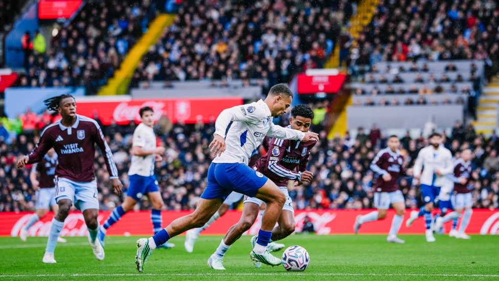DRIVING ON: Iliman Ndiaye was a constant threat for the Blues.