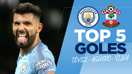 Goles al Southampton: Tévez, Agüero & Silva