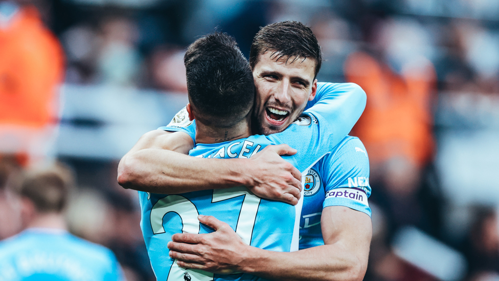 DOUBLE DELIGHT : A double from our defenders in a scintillating first-half from Pep's ranks.  