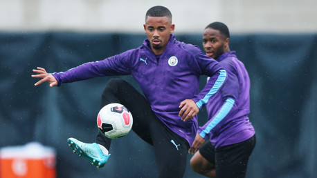 GABRIEL JESUS: Nice control as Raheem watches on