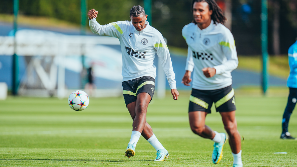 Manuel Akanji and Nathan Ake in action