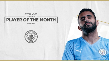 Mahrez voted December Etihad Player of the Month