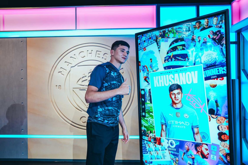 SIGNING DAY : Khusanov joined City in January 2025.