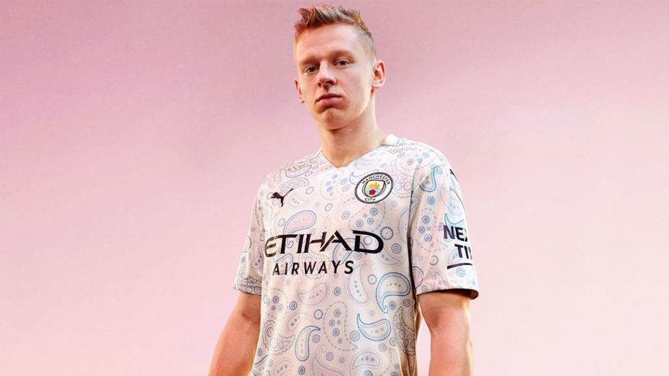ON POINT: Oleks Zinchenko models our distinctive 2020/21 third kit