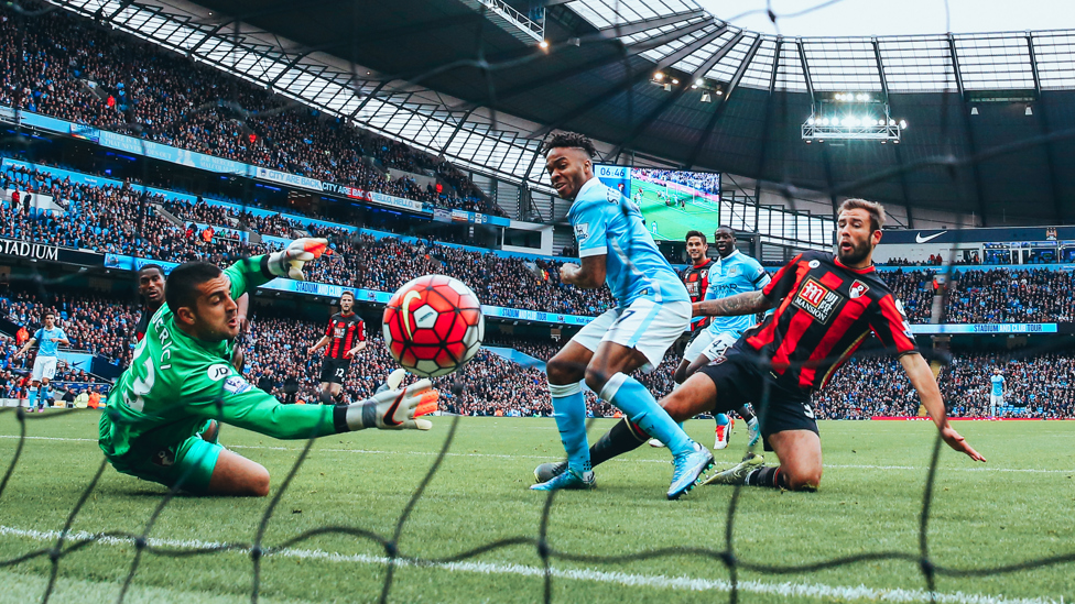 TREBLE-MAKER : Sterling completed his first career hat-trick in a 5-1 win over Bournemouth in October 2015.