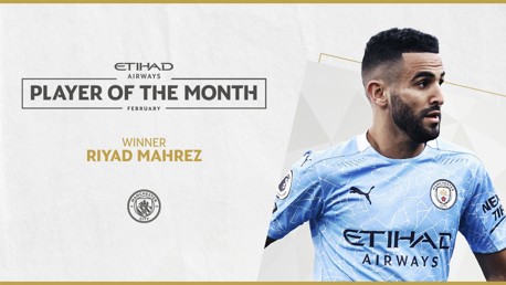 Mahrez voted Etihad Player of the Month