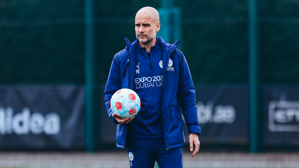 WATCHING BRIEF: Manager Pep Guardiola looks on