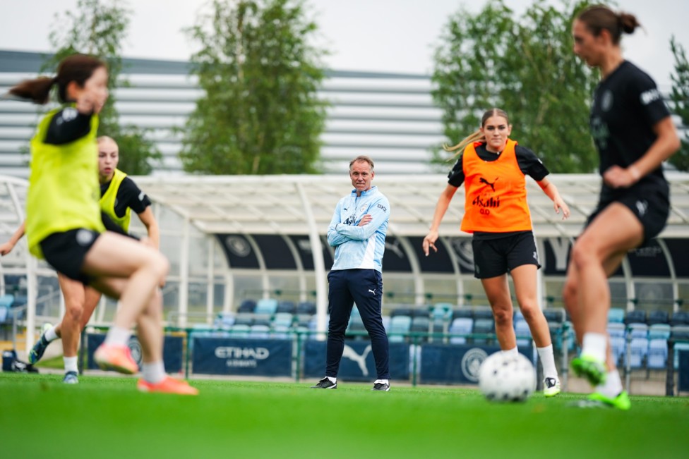 FIRST IMPRESSIONS: Andrée Jeglertz watches a drill taking place